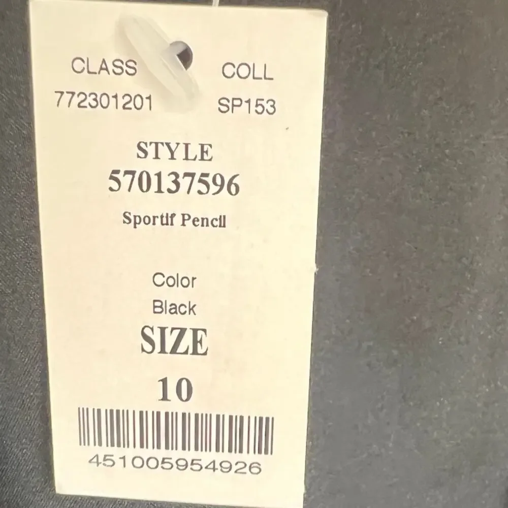 NWT White House Black Market Sportif Pencil Skirt Womens Size 10 Black Lined